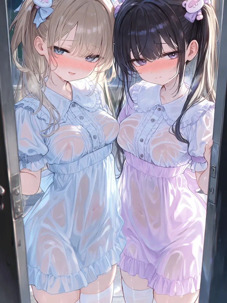 暴雨天，萝莉二姐妹的深夜借宿 封面