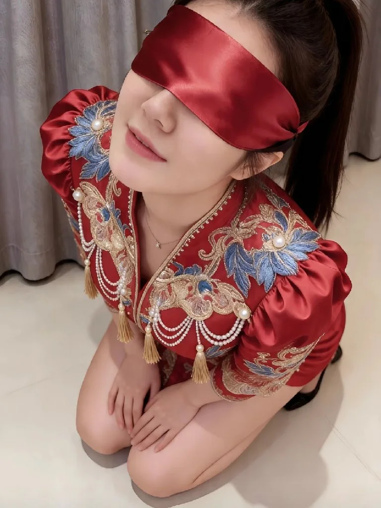 被蒙眼的新婚少妇